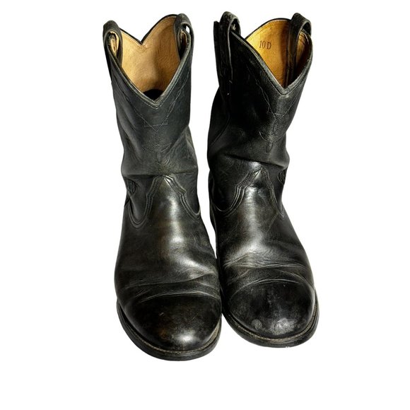 Ariat Mens Roper Black Cowboy Boot 35501 Pull On - Picture 10 of 14